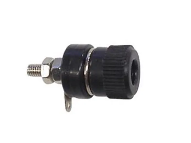 Bindposten 4mm Nikkel - Zwart