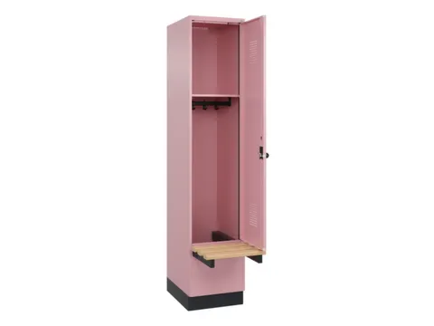 locker met bank,HxBxD 1950x400x815mm,1vak,vak B 400mm,draaigrendel
