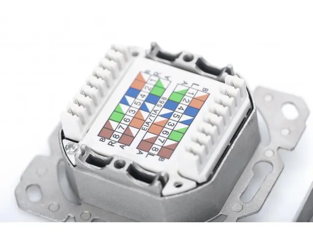 CAT 6 aansluitdoos afgeschermd 2x RJ45 8P8C LSA Wit opbouw set 5 stuks