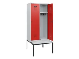 locker met bank,HxBxD 1950x800x815mm,2vak,vak B 400mm,cilinderslot