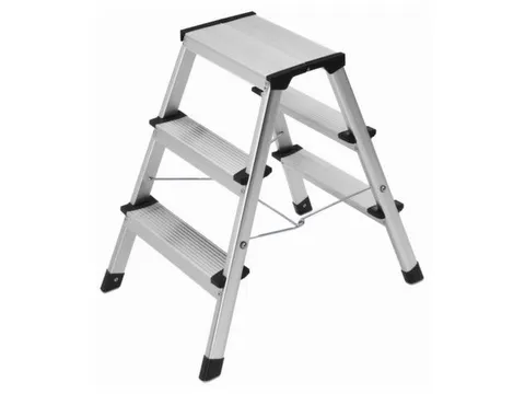 vouwtrapje bordes H 600mm 2x3treden HxBxD 600x445x640mm aluminium