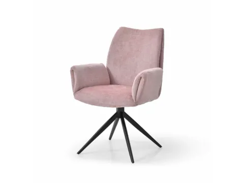 Bezoekersstoel Stervoetonderstel Ronde Buis Zwart M. Armleuningen