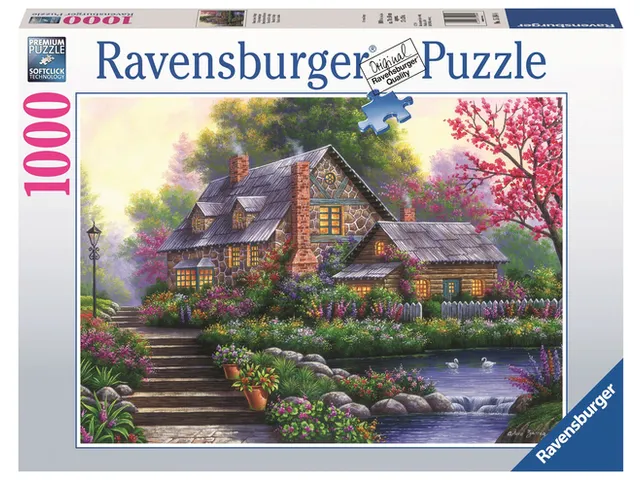 Puzzel Romantische cottage 1000 stukjes