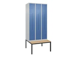 Z-garderobekast,HxBxD 2120x900x815mm,6vak,vak B 300mm,cil.-slot