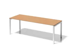 bureau HxBxD 740x2200x800mm blad beuken 4-voeten verkeerswit
