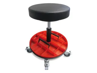 Werkplaatskruk H 420-545mm Pu-schuimzitting Wielen Zwart Gasveer - 1