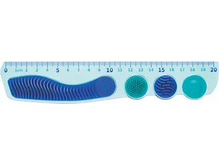 Liniaal Maped Kidy Learn Concentration 20 cm Blauw in zakje - 3