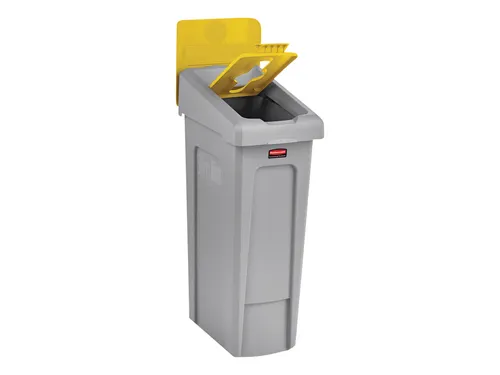 Deksel Rubbermaid Slim Jim Recyclestation inwerpopening voor gemengde