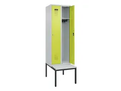 locker met bank,HxBxD 2120x600x815mm,2vak,vak B 300mm,cilinderslot