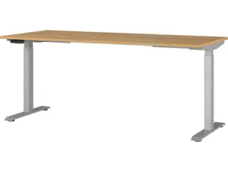 Elektrisch ihv bureau,HxBxD 720-1200x1800x800mm,blad Grandson-eiken - 1