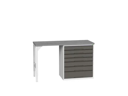 werkbank,HxBxD 930x1500x600mm,linoleumblad,2voeten/1container