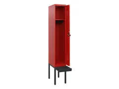 locker met bank,HxBxD 1950x300x815mm,1vak,vak B 300mm,draaigrendel