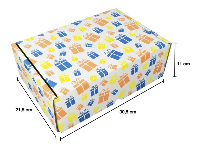 Cadeaupakketdoos Raadhuis 4 305x215x110mm krimp a 5 stuks