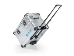 Transportkist Aluminium 60l 385x 600x 400mm 2wielen 3-delige Trekgreep
