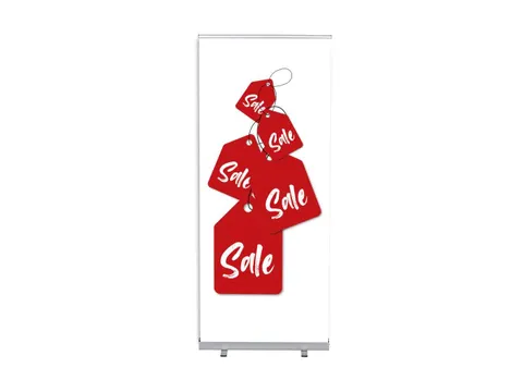 Roll-Banner 85x200 complete set met print "Sale"