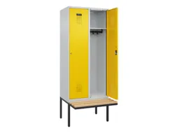 locker met bank,HxBxD 2120x800x815mm,2vak,vak B 400mm,cilinderslot