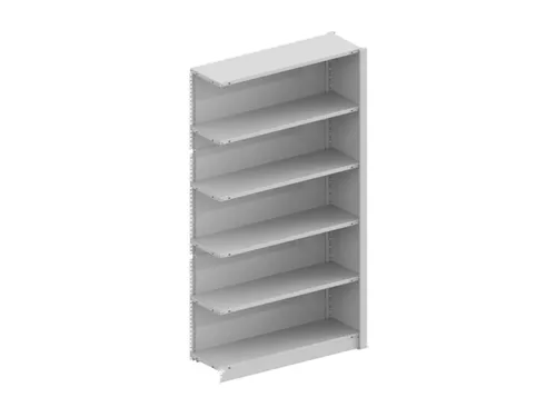 kantoorstelling aanbouwveld HxBxD 1850x1006x335mm 5 OH Stalen Ral7035