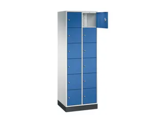 lockerkast,RAL 7035/RAL 5010,HxBxD 1950x620x500mm,2x6vakken,cil.-slot - 1
