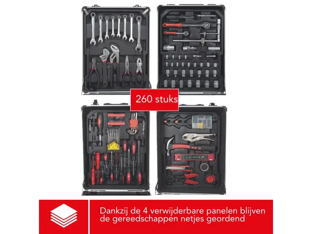 260-Delige Aluminium Gereedschapskoffer