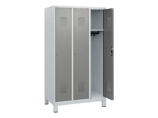 schoollocker,HxBxD 1630x900x500mm,3vak,vak B 300mm,cil.-slot,voeten