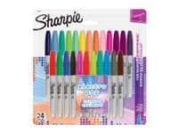 Viltstift Sharpie Electro Pop rond Fijne punt 0.9mm Blister 24 kleuren