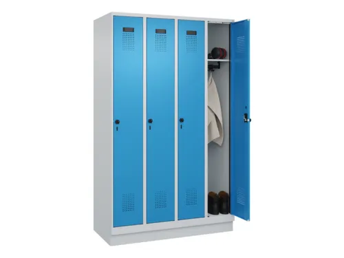 locker,HxBxD 1950x1200x500mm,4vak,vak B 300mm,draaigrendel,sokkel