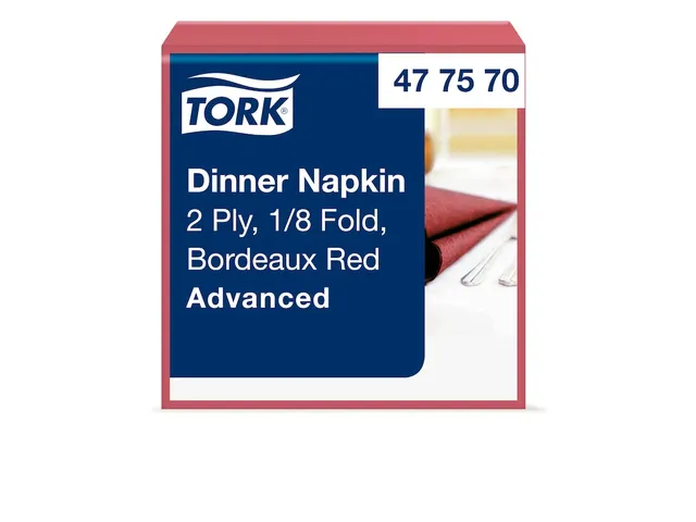 Tork 477570 Dinnerservet Advanced Bordeaux 39x39cm