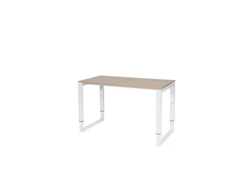 Domino Plus Bureau Hoogte Verstelbaar 1200x600mm Hav/Kers 25mm Wit