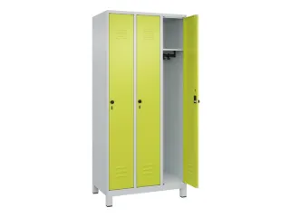 locker,HxBxD 1950x900x500mm,3vak,vak B 300mm,draaigrendel,voeten - 2