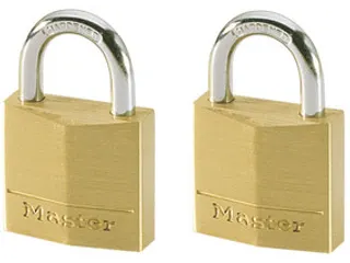 Hangslot MasterLock 120EURT 2 gelijksluitend messing 20mm - 1