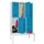 banklocker,dubbeldeks,HxBxD 2150x1200x800mm,RAL7035,front RAL5012