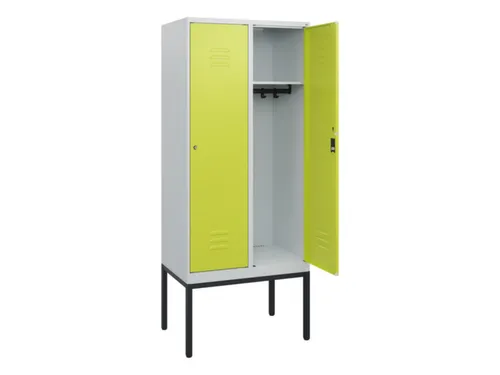 locker,HxBxD 1950x800x500mm,2vak,vak B 400mm,cil.-slot,voetonderstel