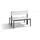 omkleedbank,HxLxD 796x1000x760mm,HPL wit,frame staal RAL7021,leuning
