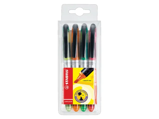 Markeerstift Stabilo Navigator Assorti 4Stuks