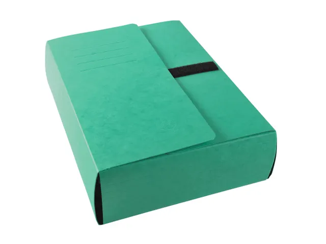 Map met uitrekbare rug in glanskarton 3 kleppen Klittenband sluiting