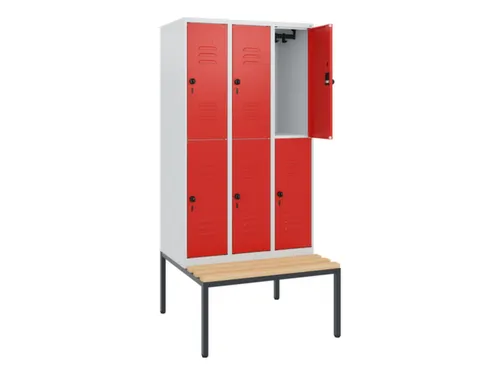 Dubbeldekse dekenkist,HxBxD 1950x900x815mm,3x2vak.,vak B 300mm