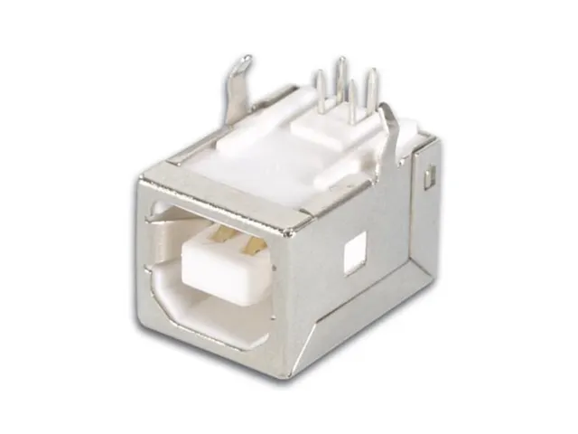 Usb B Vrouwelijk, Enkelvoudige Connector 90°, Voor Pcb