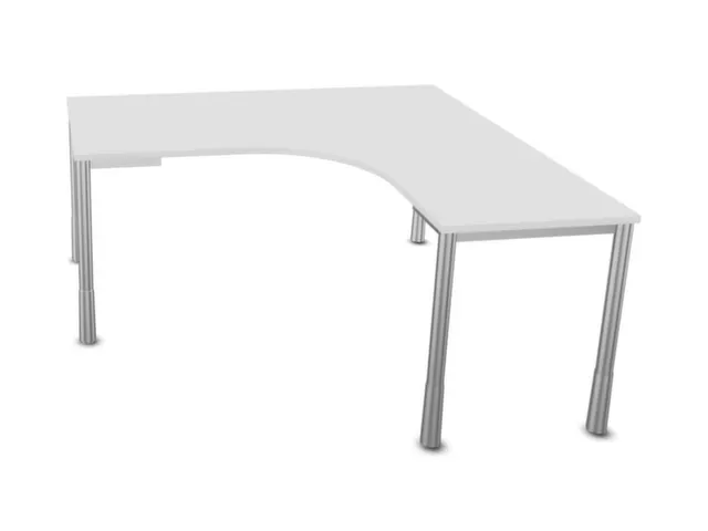 bureau à retour à hauteur réglable,HxlxP 720-840x1600x1600mm,Bl-bla