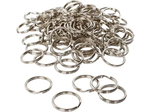 Sleutelring Creativ Company zilverkleurig 25mm 100 stuks