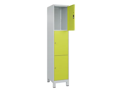 lockerkast,HxBxD 1950x400x500mm,1x3vakken,vak B 400mm,cil.-slot,voeten