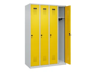 locker,HxBxD 1850x1200x500mm,4vak,vak B 300mm,draaigrendel - 2