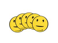 Smiley Magneet Magnetisch Geel symbool emoticon neutraal 50mm