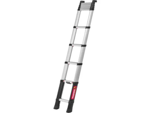 telescopische aanlegladder,9trede(n),balk L 0,76-2,9m,geëloxeerd