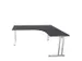 bureau in vrije vorm,HxBxD 740x1800x1600mm,vrije vorm,CC-zwart