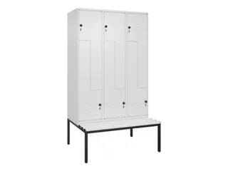 Z-garderobekast,HxBxD 2120x1200x815mm,6vak,vak B 400mm,draaigrendel - 1
