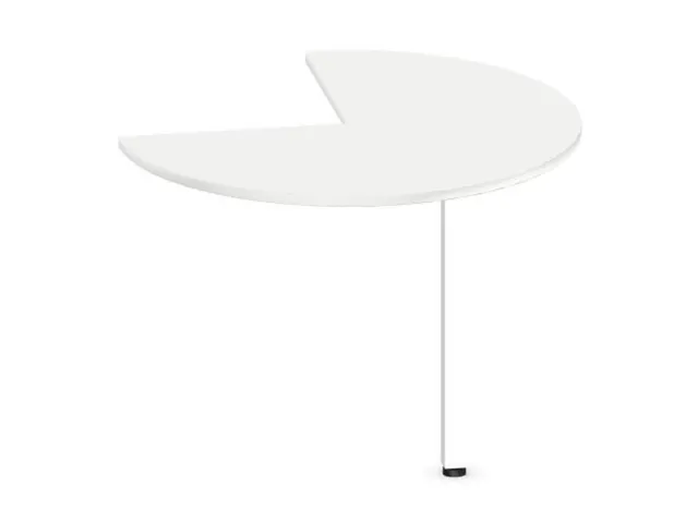 aanbouwtafel,i.h.v.,HxØ 720-840x1000mm,driekwartrond,Bl-wit