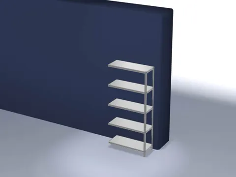 magazijnstelling,aanbouwveld,HxBxD 2000x1000x400mm,vaklast 125kg