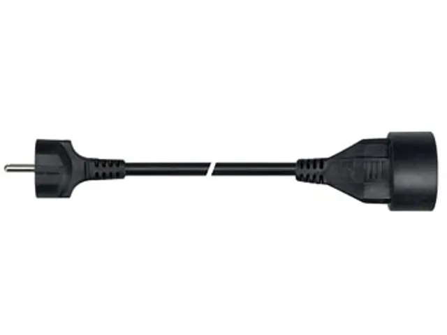 verlengkabel 5 meter, zwart, voor België