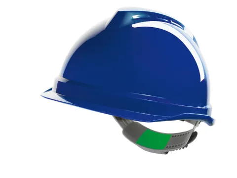 MSA V-Gard 520 veiligheidshelm met Push-Key binnenwerk Blauw