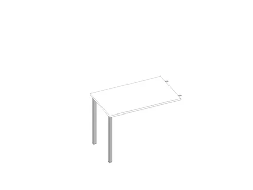 aanbouwtafel,i.h.v.,v. 4voeten,HxBxD 680-760x1000x600mm,blad wit